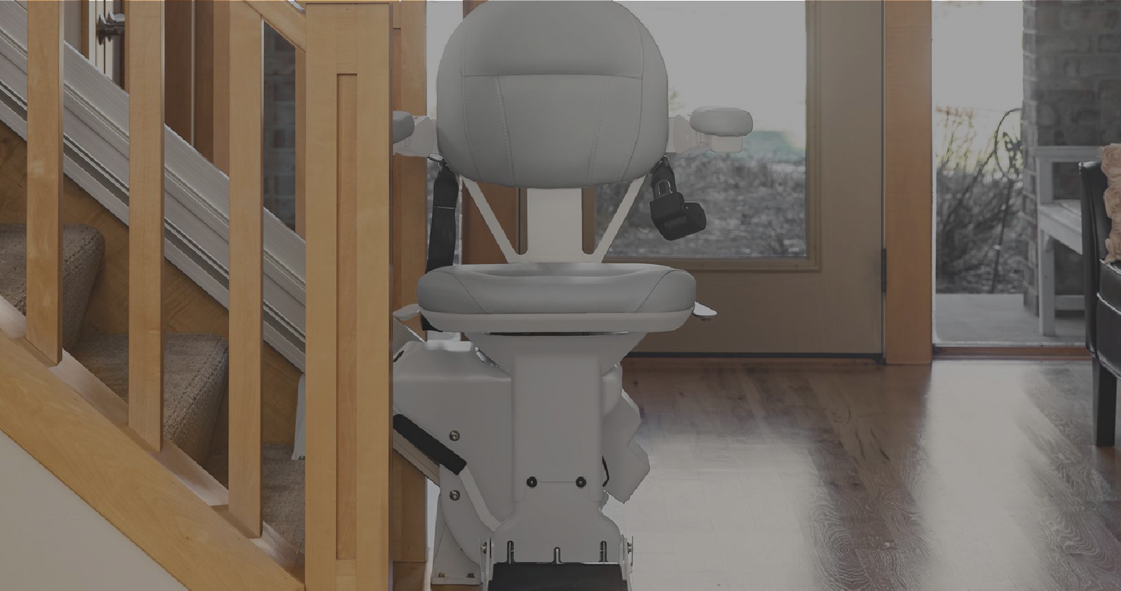 Elite curved stairlift around a tight bend